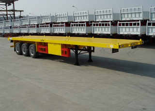 40ft Hochleistungs-Flachbett-Container-halb Anhänger mit 3 Achsen kundengebundene Farbe