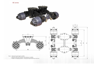 Drehgestellaufhängung -BCG Spoke Axle Low Separate Platform Series-28T