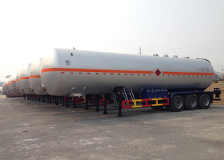 56000L Flüssiggas-Lastwagen-Tanker-Anhänger mit 3 Achsen für LPG, LPG-Tanker-halb Anhänger