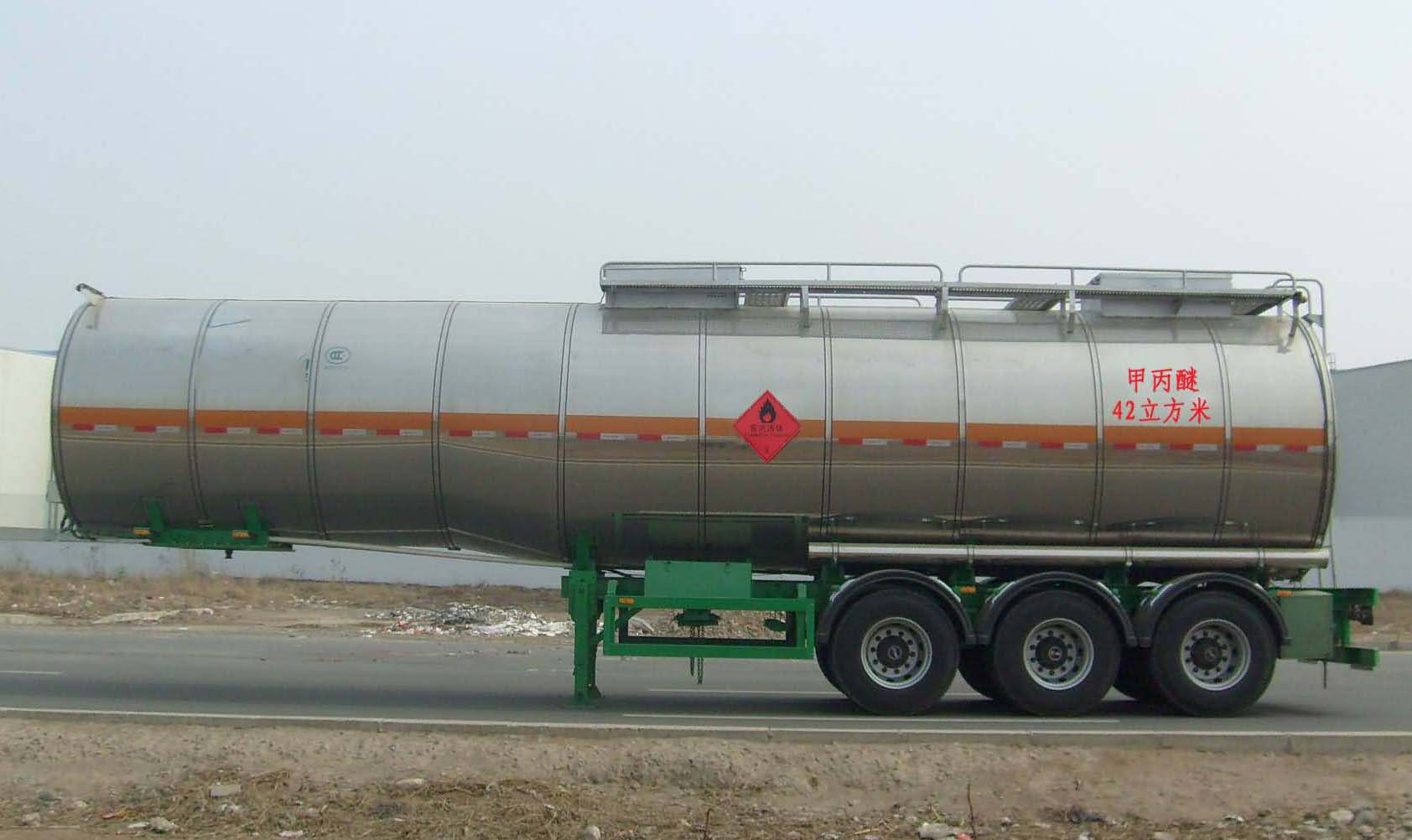 40000L Aluminiumtanker halb Anhänger mit 3 BPW Achsen für organische Chemikalie von Dibutylether