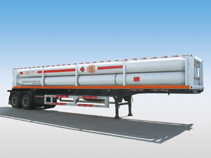 LH2 Tube Skid Auflieger mit 8 Rohren und 2 Achsen für 16000L CNG, CNG Tube Skid Tanker