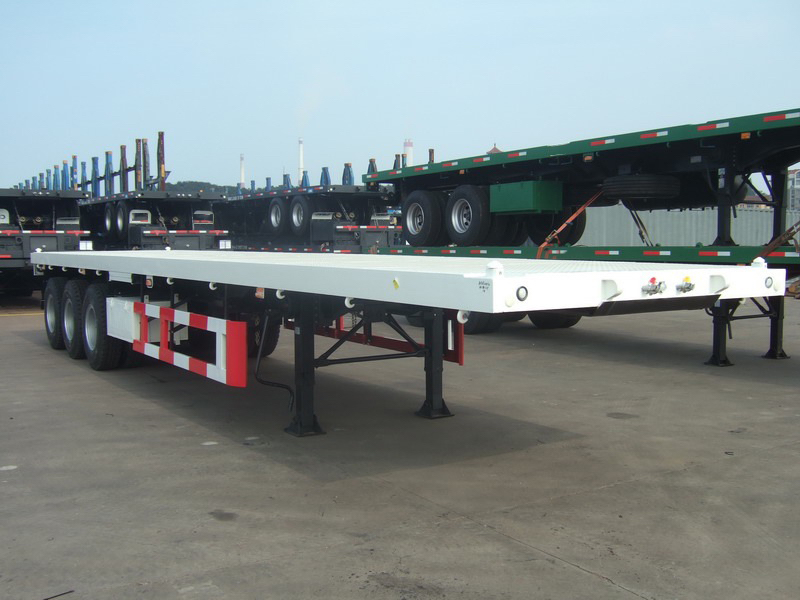 40-Fuß-Flachbett-halb Anhänger 3 Achsen für ISO-Container-Transport